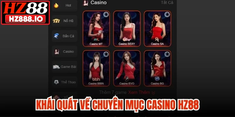 Khái quát về chuyên mục casino HZ88