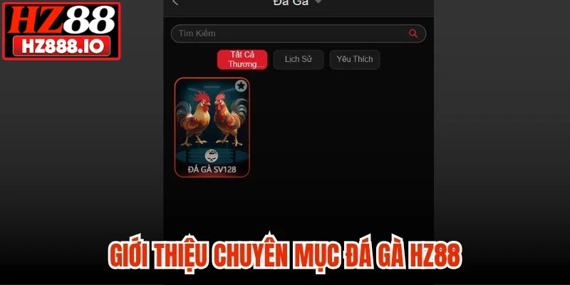 Giới thiệu chuyên mục đá gà HZ88