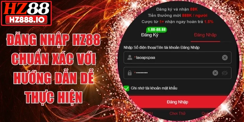 đăng nhập HZ88