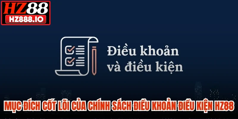 Mục đích cốt lõi của chính sách điều khoản điều kiện HZ88