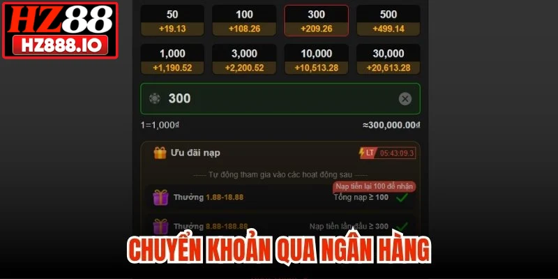 Chuyển khoản qua ngân hàng