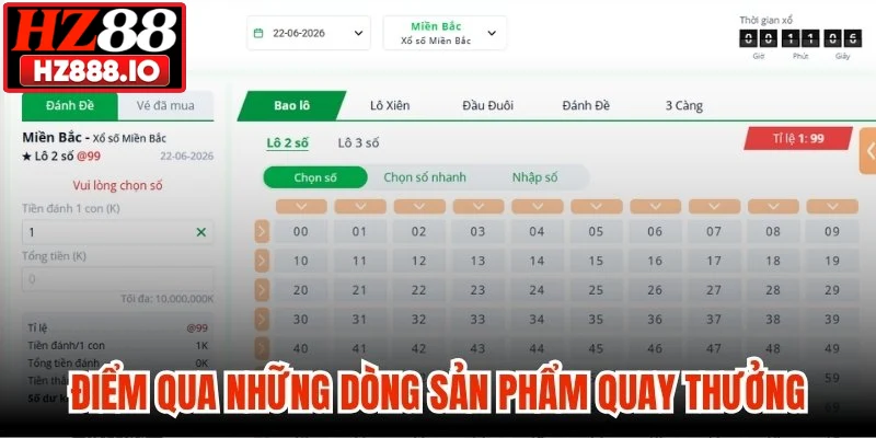 Điểm qua những dòng sản phẩm quay thưởng